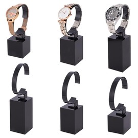 DELORIGIN Acrylic Watch Display Stand 3 Sizes C Shape Single Watch Bracelet Display Holder Store Trade Show Bracelet Watch Black Display Rack Holder for Men's Watch Home or Store Selling Shows
