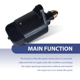 Civwesi 1 PC Automotive Idle Speed ​​Control Valve, Alloy Stepper Motor Idle Air Control Valve with Sealing Washer, OEM #90380 10526 90325864 Accessories, Compatible with King Kong Automotive (Black)