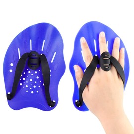 SHENGYIG Elite Swimming Finger Paddles - Professional Swim Training Paddles for Adults, Teens & Kids - Blue Swim Hand Paddles for Competitive Swim Workouts, Strokes & Technique Improvement
