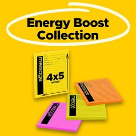 Post-it® Notas, súper calcomanía, mensaje de teléfono, 4 pulgadas x 5 pulgadas, Variados, 4 Pads per Pack
