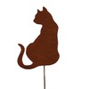 Unus Garden Cat Garden Stakes, Set of 3, Rust Stakes