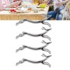 4PCS Cutlery Rest Silver Chopstick Stand Electroplated Polished Zinc Alloy