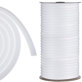 Shihanee Foam Backer Rod for Gaps Concrete Crack Filler Joints Essential Caulk Saver Bulk Foam Backing Rod Concrete Filler Rope for Weather Stripping Door Seal (White,1/2 Inch X 200 Feet)