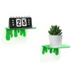 2-Pack Acrylic 7-Inch Floating Wall Shelves-Modern Design Multifunction Storage &