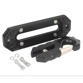 Keazet 40CR Steel Hawse Fairlead with Magnetic Mount & Tow Hook - 20,000LBS Capacity, 10" (254mm) Forged Winch Fairlead for Off-Road Recovery, Anti-Tilt Design Fits SUV/Truck/ATV (Black)