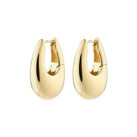 Autumn chunky retro hoop earrings, Brass