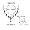 BriLove Women's Wedding Jewellery Set Vine Leaf Cluster Flower Crystal