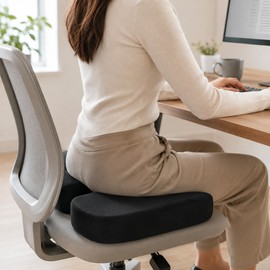 U-Shaped Memory Foam Seat Cushion – Non-Slip Coccyx & Hip Support Pad for Office Chairs, Cars, Wheelchairs & Travel