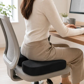 U-Shaped Memory Foam Seat Cushion – Non-Slip Coccyx & Hip Support Pad for Office Chairs, Cars, Wheelchairs & Travel