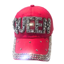 Popfizzy Queen Hats for Women, Bedazzled Queen Gifts, Bling Hats for Women, Sparkly Rhinestone Hat, Trendy Queen Accessories