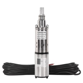 Dawot Deep Well Submersible Pump 24V Solar Submersible Water Pump 10gpm Flow Water Pump 1" Outlet 173ft Head for Industrial, Irrigation and Home Use, IP68 Waterproof Grade