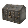 Wooden Treasure Chest Boxes Hand Crafted Vintage Wooden Box with