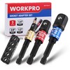WORKPRO Impact Grade Socket Adapter Set, Set of 3, Insertion