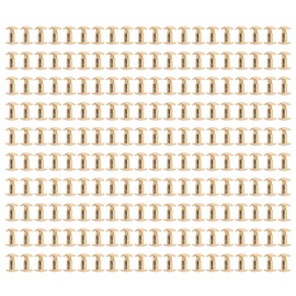 200 Sets Book Binding Screw Uniform Coating Curved Surfaces Brass Electroplating Treatment Chicago Screws Assortment Set Gold
