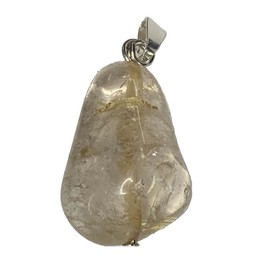 Krio – Rutilated Quartz Natural Pendant with Sterling Silver Eye