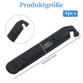Pack of 4 Tyre Levers Bicycle, Bicycle Tyre Lever, Black Plastic Bicycle Tyre Lever, Bicycle Tyre Repair Tool, Portable Tyre Change, Mounting Lever for Repair of Bicycle Tyres