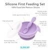 Bumkins Baby Bowl, Silicone Feeding Set with Suction for Baby