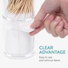 Navaris Cotton Bud Holders - 2 Stackable Clear Plastic Jars