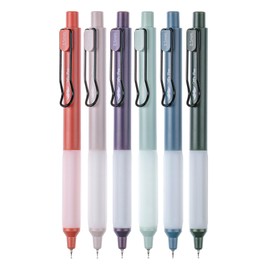 Mr. Pen- Retractable Gel Pens, 6 Pack, Vintage Barrels, Black Gel Pens Fine Point 0.5mm, Fast Dry, Back to School Supplies