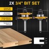 3 Edge T Joint Router Bit 1/4" Shank-Lock Miter Woodworking