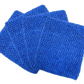 Time to Sparkle 4pcs Crochet Tube Top Crochet Tutu Infant Dress Baby Girls Skirt Pettiskirt, 6"x6", Royal Blue