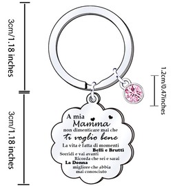 POIUYTRE Mother's Day Gift Mother's Day Gift Ideas Gift Gift Mom Keychain Mom Gift Woman Gift Birthday Mom Gift for Mom Keychain Donn Gift Mom Anniversary, 5, L