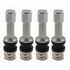 New 4X TR48 Bolt On Tire Valve Stem Chrome Metal