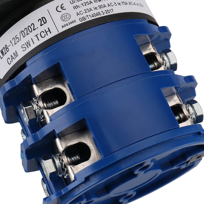 Baomain Rotary Cam Changeover Switch LW28-125/D202.2 660V 125A 2 Phases