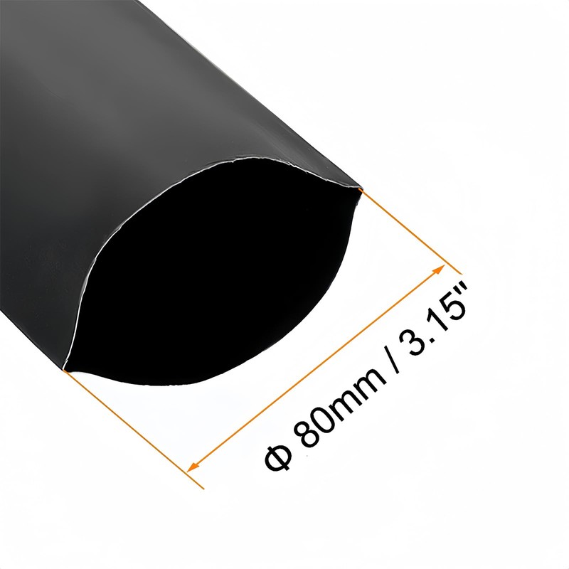 BOXONLY 80mm Dia 128mm Flat Width EVA Heat Shrink Tubing