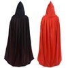 Gardeningwill Double Face 47" Red Black Hooded Cloak Goth Vampire