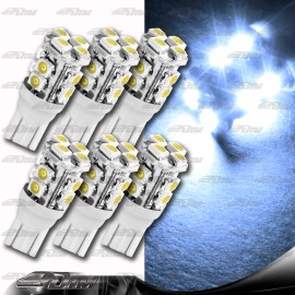 DTM 6x White SMD 12 LED 12v Replacement T10 Wedge Light Bulb 194 2450 2652 2921 2825