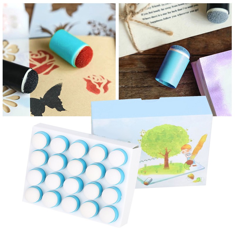 20pcs Sponge Daubers Painting Drawing Graffiti DIY Smearing Coloring Finger