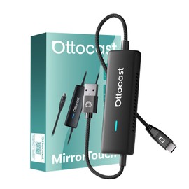 OTTOCAST Mirror Touch - Wireless CarPlay & Bi-Directional Phone Mirroring Adapter - Dual Mode, Plug & Play Upgrade for Factory Wired Cars (2016+)