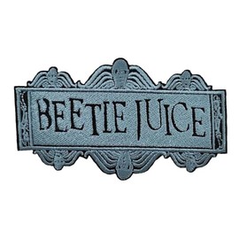 Beetle Juice Name Embroidered 4" Wide Iron on Patch