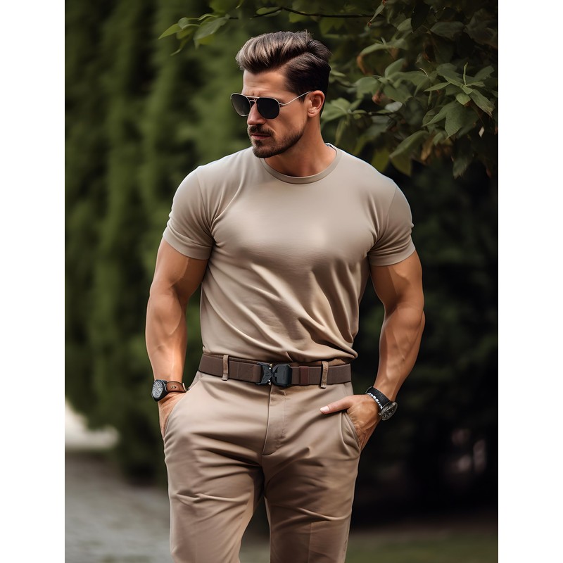 JUKMO Tactical Belt, 2 Pack Military Hiking 3.8 cm Work