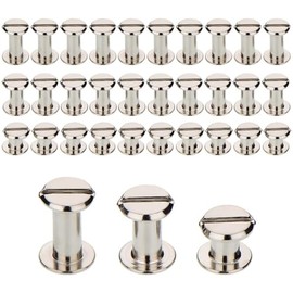 Post Metal Chicago Screws Binding Screw Leather Screw Nail Rivet Button Solid Belt Tack (Silver M5x6.10.12mm)