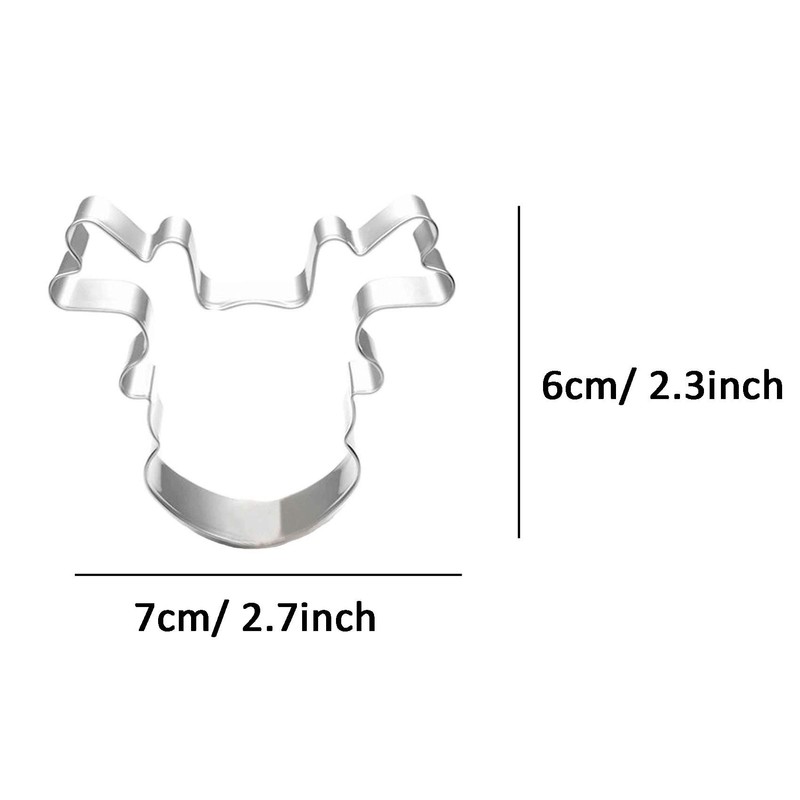 ZDYWY Elk Reindeer Sika Deer Head Shaped Cookie Cutters for