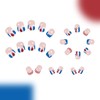 4th of July Press on Nails Square Short Fake Nails