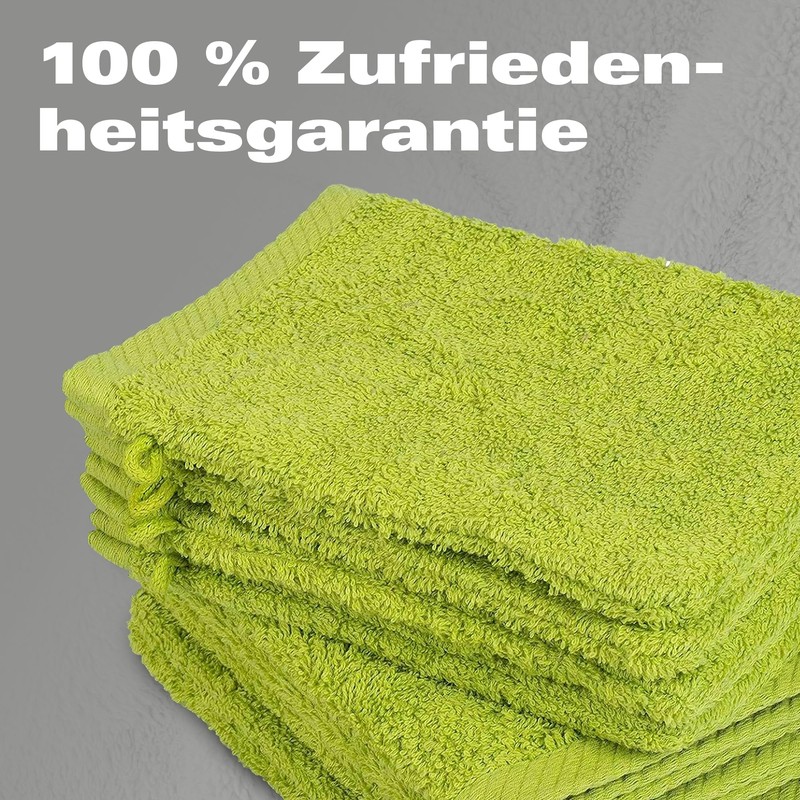 Pack of 10 Wash Mitts, 15 x 21 cm, 100%