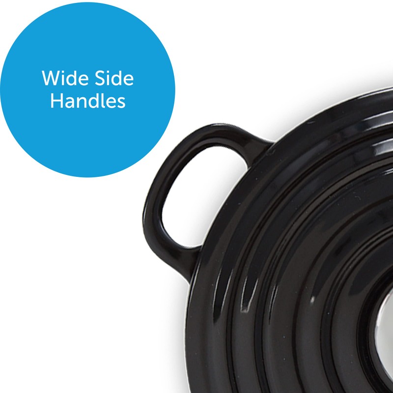 BK Cookware Bourgogne Enameled Cast Iron 2.6QT Dutch Oven, Jet