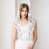 Sorcristy 2 PCS Veils for Church Catholic, Triangle Lace Mantilla
