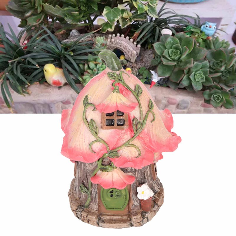 Gnome Fairy House Resin Dustproof Waterproof Garden Gnomes House Figurine