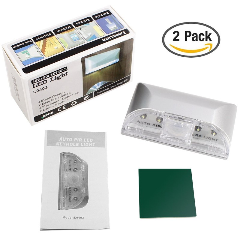 SENHAI 2 Pack Keyhole Light, Infrared IR Wireless Door Lock