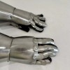 Medieval Knight Guantlet Silver Metal Guantlets Gloves Armor Larp Costume