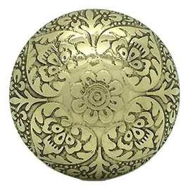 Brass Round Door Knob Four Heart Design 3.75 cm