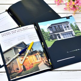 Youngever 6 Pack Heavy Duty Plastic Two Pocket Folders with 3 Prongs, Metal Prongs Fastener, Heavy Duty Plastic 2 Pocket Folder (Black)