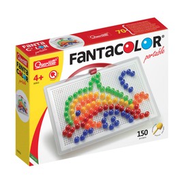 Quercetti Fantacolor Portable Peg Set (Large, 150 Pieces)