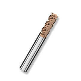 Cleqee Carbide End Mill, 6 mm Square Mill, AlTiN-Coated, 4 Blades CNC Spiral Carbide Drill, Blade Length 15 mm x Total Length 50 mm x Shank Diameter 6 mm for Metal Wood