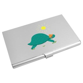 'Tortoise with A Sun Hat and Glasses' Business Card Holder/Credit Card Wallet (CH00041310)