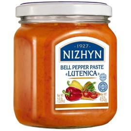 Nezhin Lutenica Bell Pepper Spread Paste with Carrots and Tomatoes, No Added Preservatives, 450 gram, Pack of 1